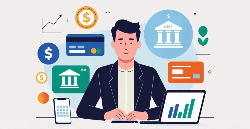 UK business owner reviewing finances through a Starling Bank business account on a digital platform