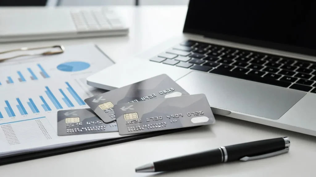 Comparison of UK business credit cards with annual fees and rewards highlights