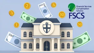 UK bank with FSCS shield protecting customer savings and investments