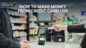 UK consumer using a credit card for everyday purchases while earning cashback rewards