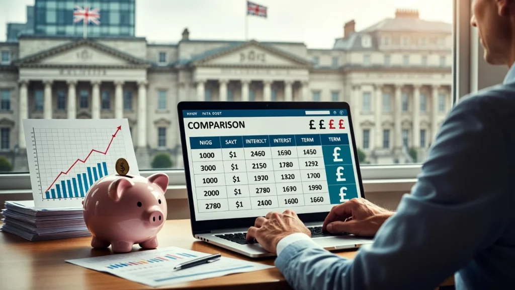 Martin Lewis high interest savings account comparison concept with UK pound savings growth