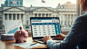 Martin Lewis high interest savings account comparison concept with UK pound savings growth