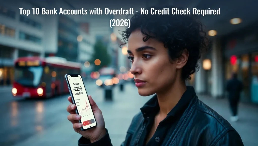 top 10 bank accounts with overdraft no credit check required UK 2026